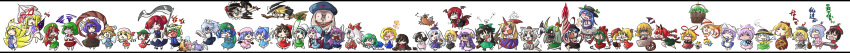 >_<, 6+girls, :3, ^_^, absurdres, aki_minoriko, aki_shizuha, alice_margatroid