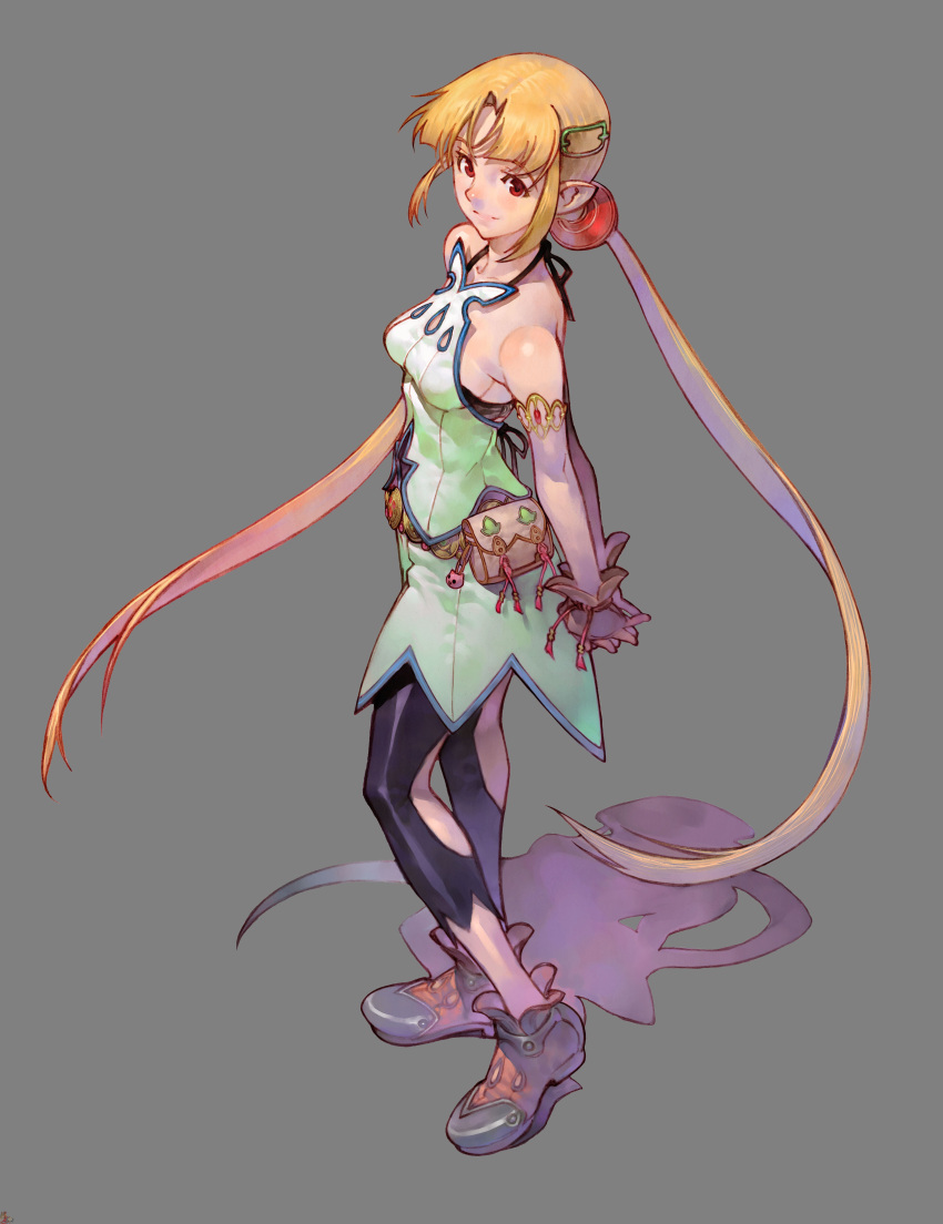 1girl, absurdres, alfina, alfina_(grandia), blonde_hair, breasts, full_body, game_arts