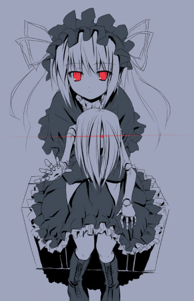 1girl, aq_interactive, arcana_heart, atlus, doll_joints, elfriede_(arcana_heart), examu, glowing