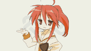 2boys, 2girls, animated, animated_gif, cosplay, dual_persona, hiiragi_kagami, hiiragi_tsukasa