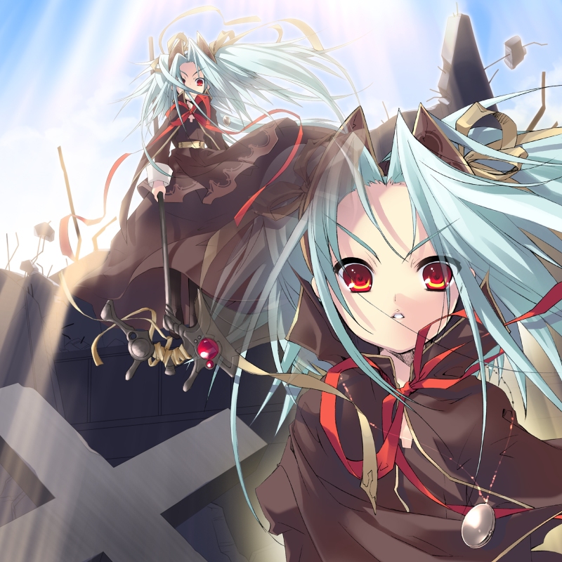 1girl, blue_hair, death-sensei, eario, forget_me_not, game_cg, itou_noiji, peace@pieces