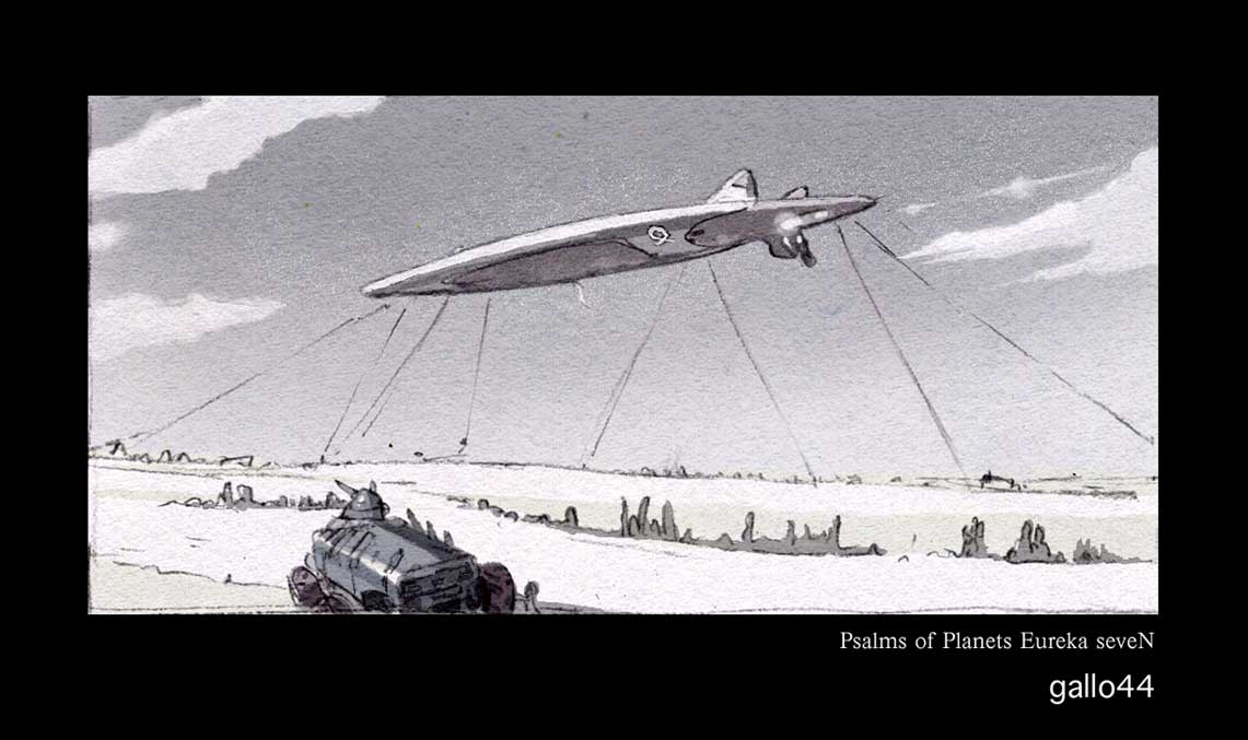 border, car, day, dirigible, eureka_seven, eureka_seven_(series), field, grass