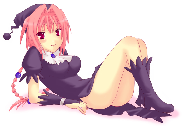 1girl, ascot, ass, bangs, blush, boots, braid, breasts