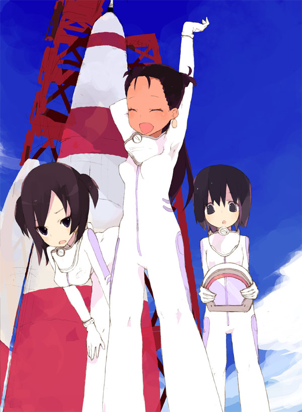 3girls, bodysuit, brws, matsuri, miura_akane, miura_akane_(rocket_girls), morita_matsuri, morita_yukari