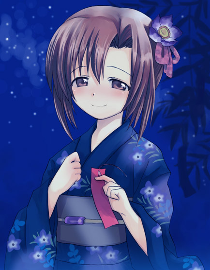 higurashi_no_naku_koro_ni, hinata_nonoka, japanese_clothes, kimono, night, night_sky, nonoka, ryuuguu_rena