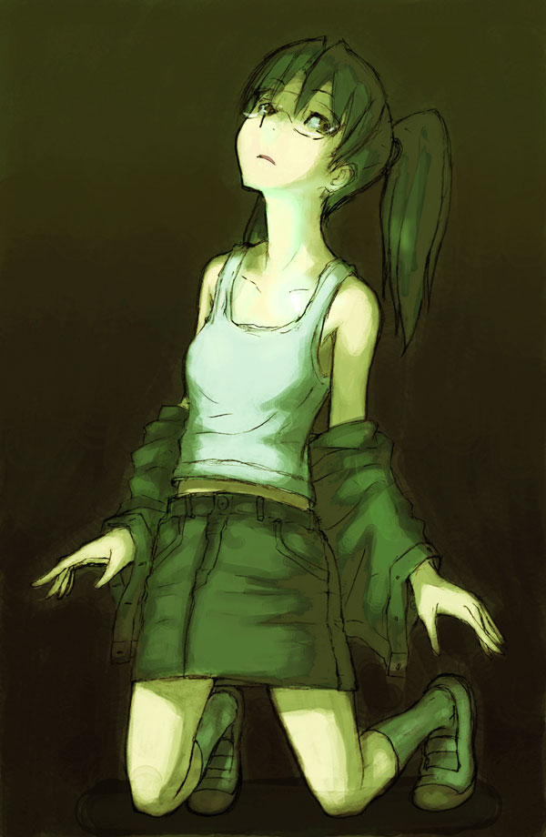 amasawa_yuuko, brown_hair, dennou_coil, glasses, pomo_rosso, short_hair, twintails