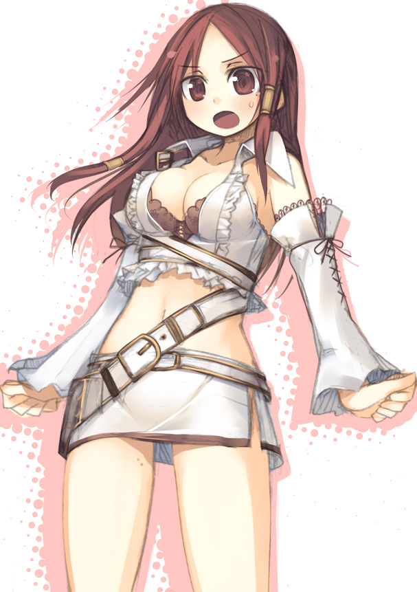 1girl, alicia_(bullet_witch), alicia_claus, alternate_color, alternate_costume, aq_interactive, bare_shoulders, belt
