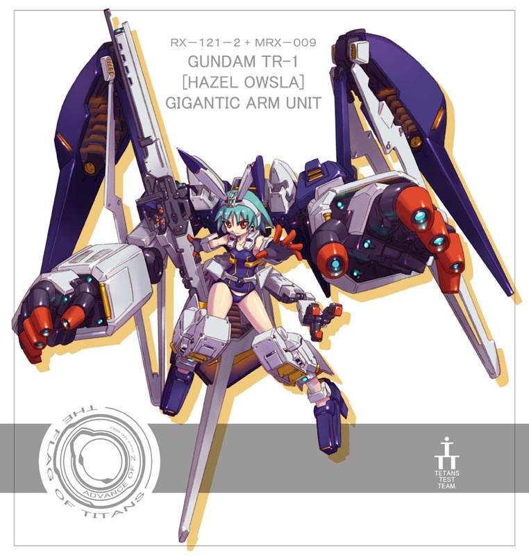 advance_of_zeta, green_hair, gundam, gundam_girl, mecha, mecha_musume, red_eyes, zeta_gundam