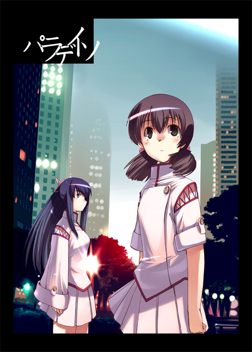 2girls, building, city, matsuzaki_yutaka, multiple_girls, original