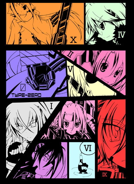cinque_(nanoha), deed_(nanoha), dieci_(nanoha), due_(nanoha), eyepatch, glasses, lyrical_nanoha, mahou_shoujo_lyrical_nanoha