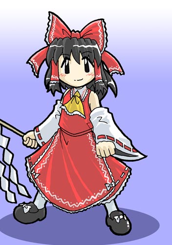 1girl, female, hair_tubes, hakurei_reimu, horten, lowres, solo, touhou