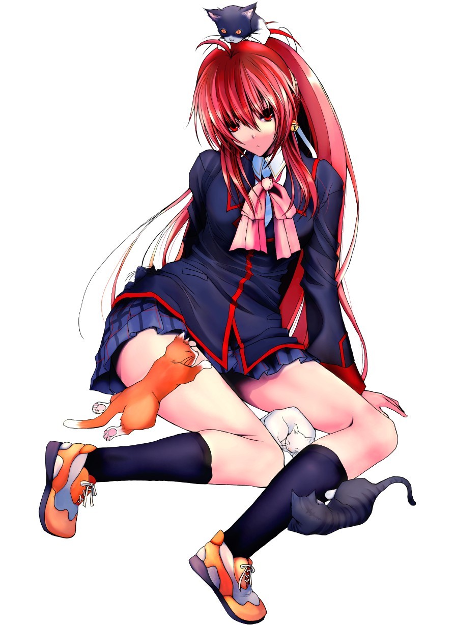 1girl, :<, ahoge, akahoshi_kenji, arm_support, bell, blazer, bow