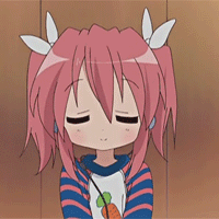 animated, animated_gif, closed_eyes, headphones, kobayakawa_yutaka, lowres, lucky_star, mojipittan