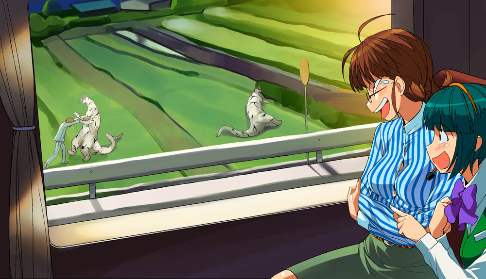 3girls, a1, akizuki_ritsuko, eleking, hagiwara_yukiho, idolmaster, laughing, multiple_girls