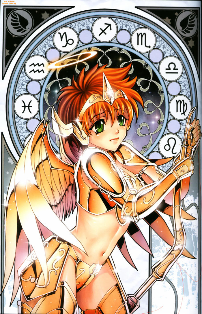 1girl, adapted_costume, angel, angel_wings, armor, bikini_armor, bow, bow_(weapon)