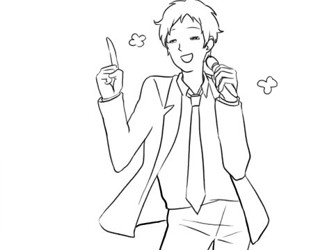 adachi_tohru, animated, animated_gif, dancing, gif, lowres, male, necktie, persona, persona_4, tohru_adachi