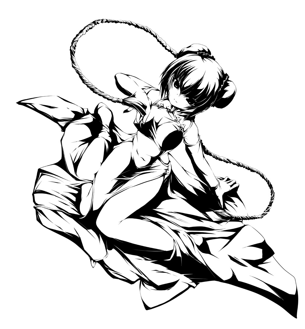 1girl, akatsuki_shimeji, bun_cover, china_dress, chinese_clothes, dress, gundam, gundam_00