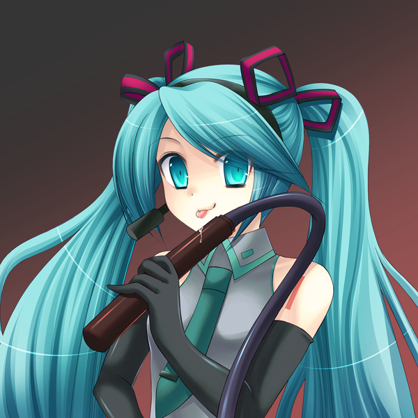 1girl, aqua_eyes, aqua_hair, bare_shoulders, eko, femdom, gloves, hatsune_miku