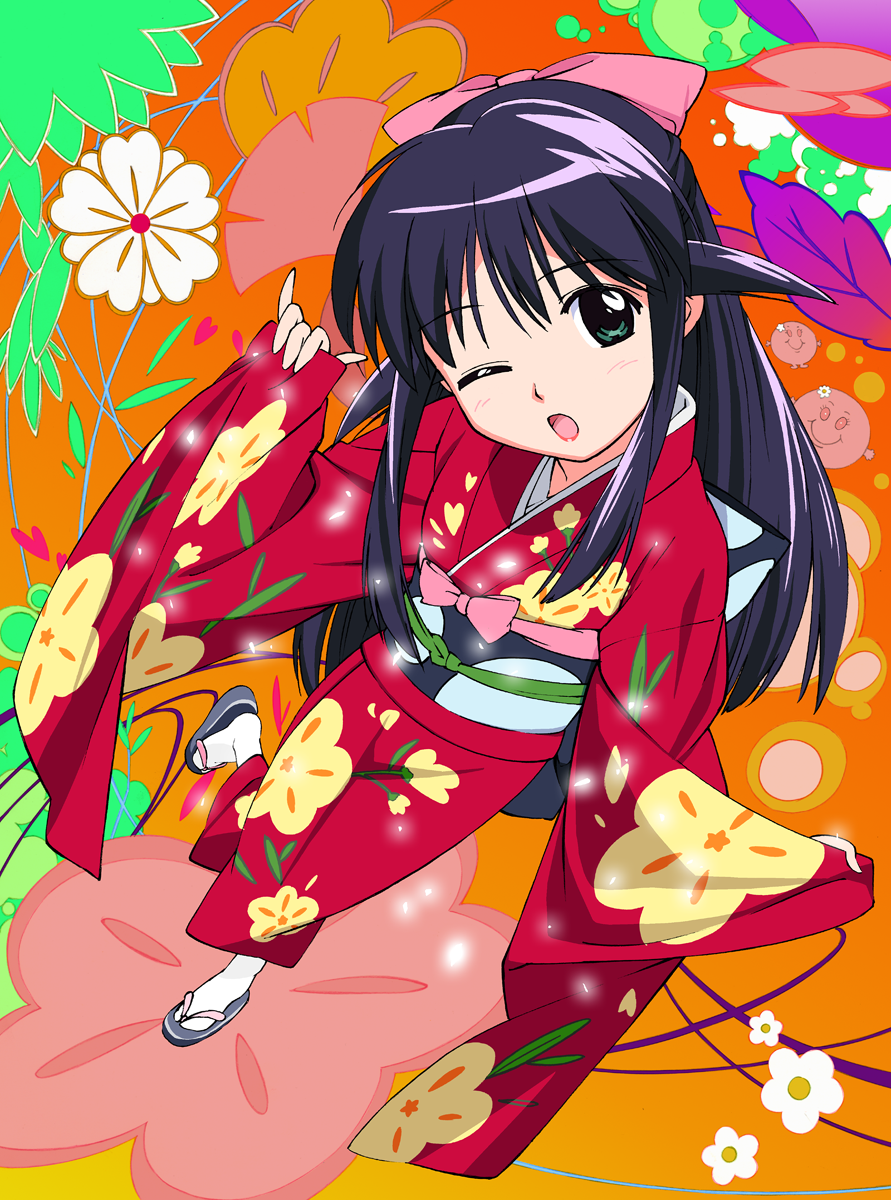 1girl, andou_mahoro, highres, japanese_clothes, kimono, kubota_chikashi, lipstick, mahoromatic