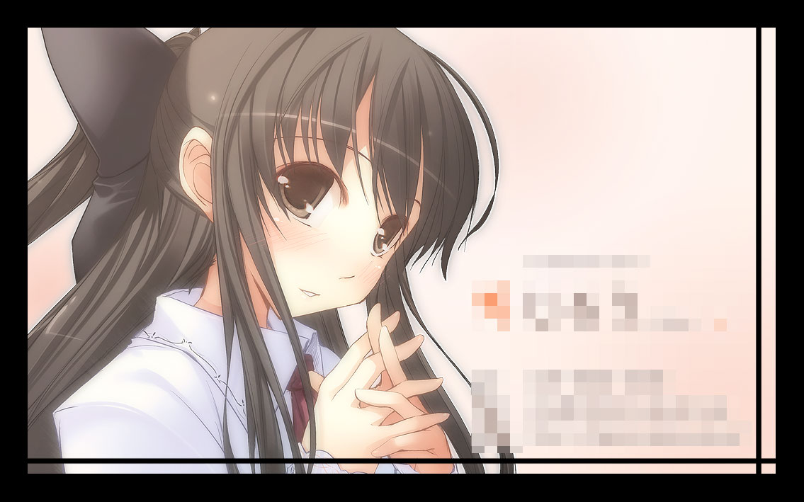 bow, brown_hair, censored, fake_censor, hair_bow, jirou_(chekoro), mashiro, nekuroma
