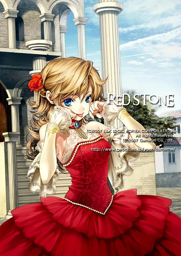 1girl, :p, armpits, bangs, bare_shoulders, beads, blonde_hair, blue_eyes