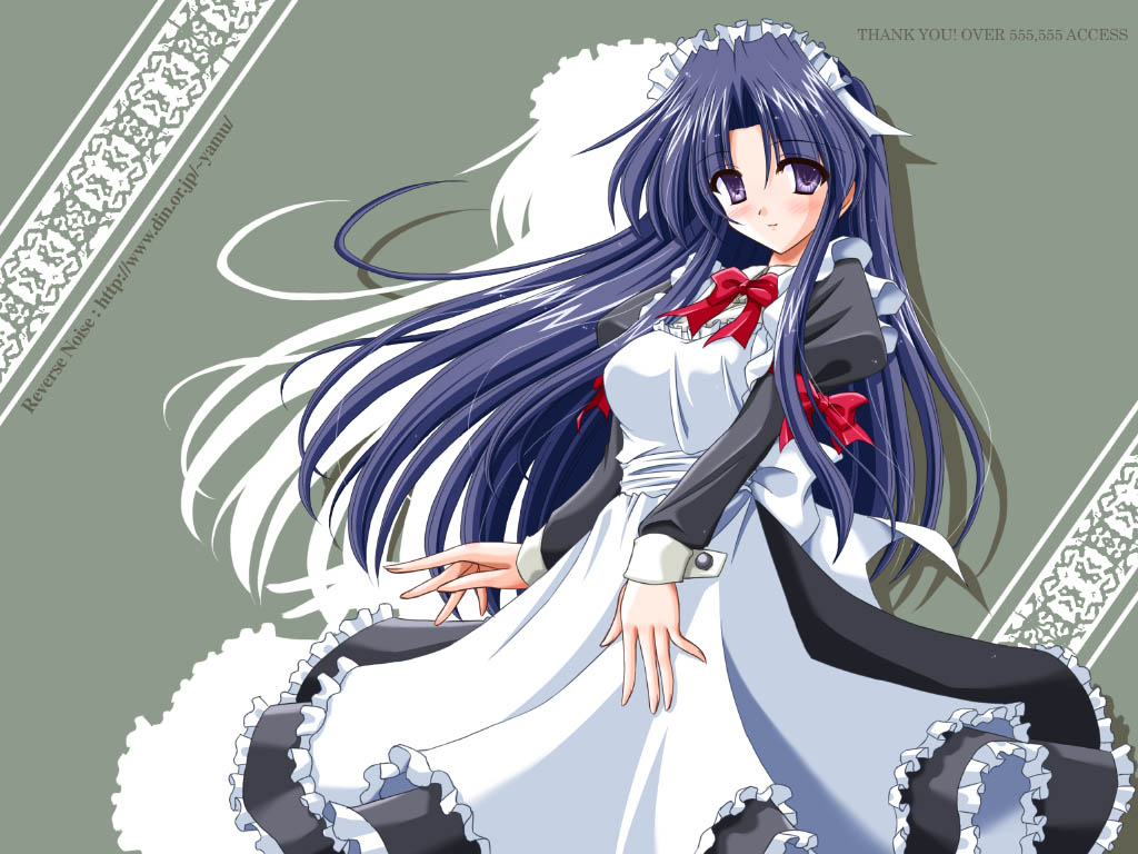 00s, 1girl, blue_hair, blush, bow, dress, hits, kawana_misaki
