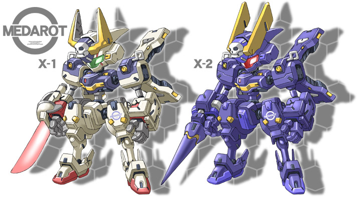 chibi, crossbone_gundam, gundam, mecha, medarot, no_humans, parody, tanimeso