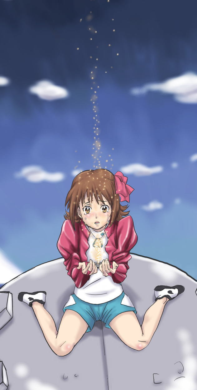 1girl, amami_haruka, highres, idolmaster, idolmaster_xenoglossia, jpeg_artifacts, no_socks, solo