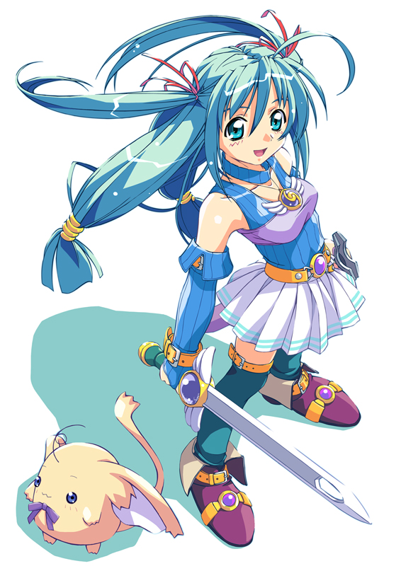 1girl, aqua_eyes, aqua_hair, elbow_gloves, f-ism, gloves, long_hair, murakami_suigun
