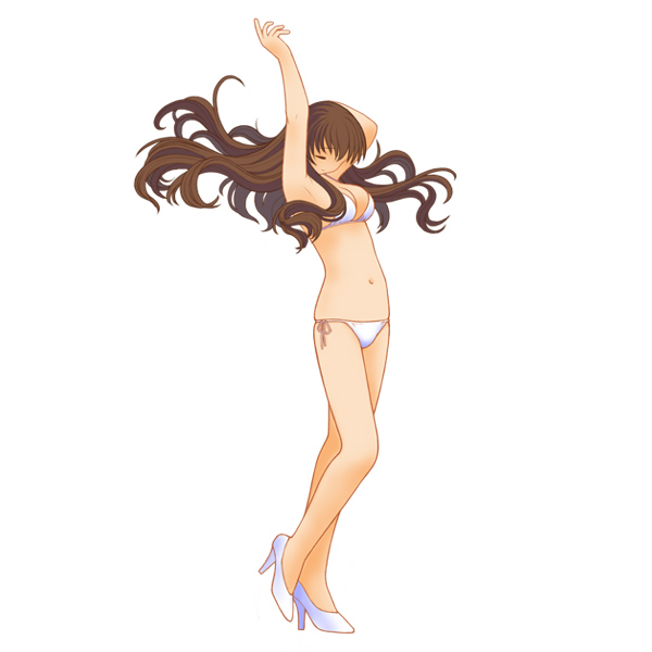 bikini, high_heels, kusunoki_masashige, shoes, side-tie_bikini, swimsuit