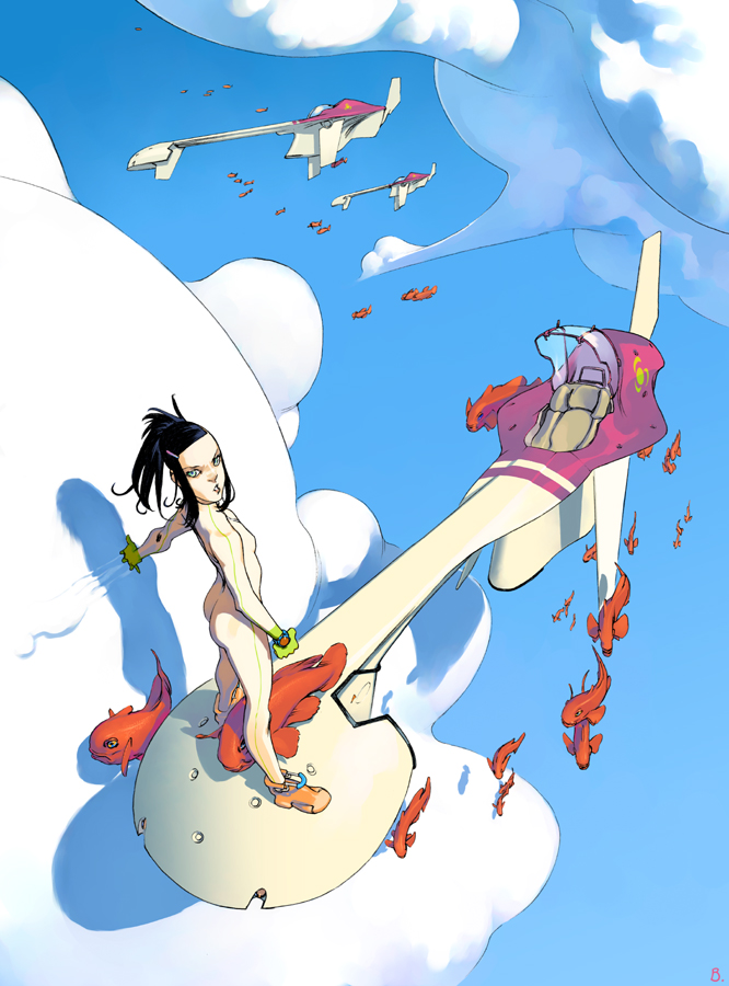 bengal, fish, foreshortening, original, sky