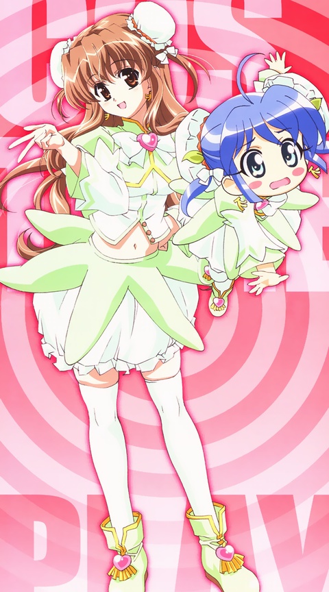 aki-chan, blue_eyes, blue_hair, boots, brown_eyes, brown_hair, bun_cover, cosplay