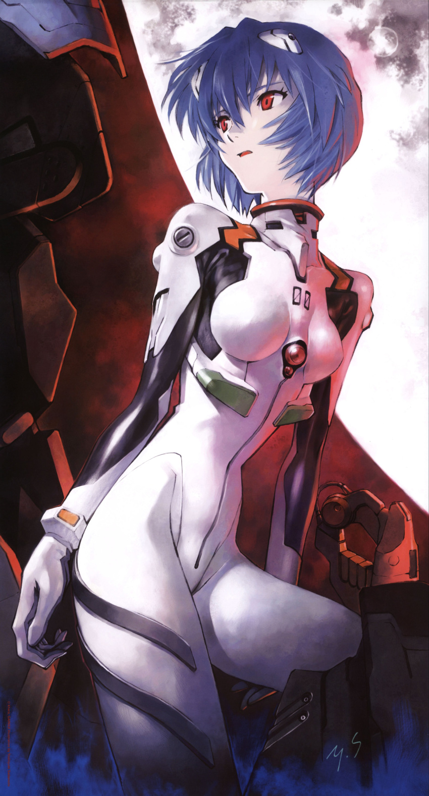 absurdres, ayanami_rei, evangelion:_1.0_you_are_(not)_alone, highres, moon, neon_genesis_evangelion, official_art, pale_skin