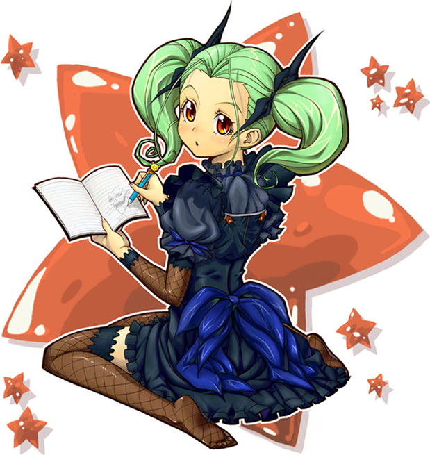 1girl, book, child, death_note, drawing, feet, fishnet_legwear, fishnets
