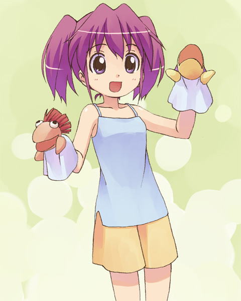 asou_natsumi, c-lop, camisole, hand_puppet, puppet, sketchbook_full_colors, twintails