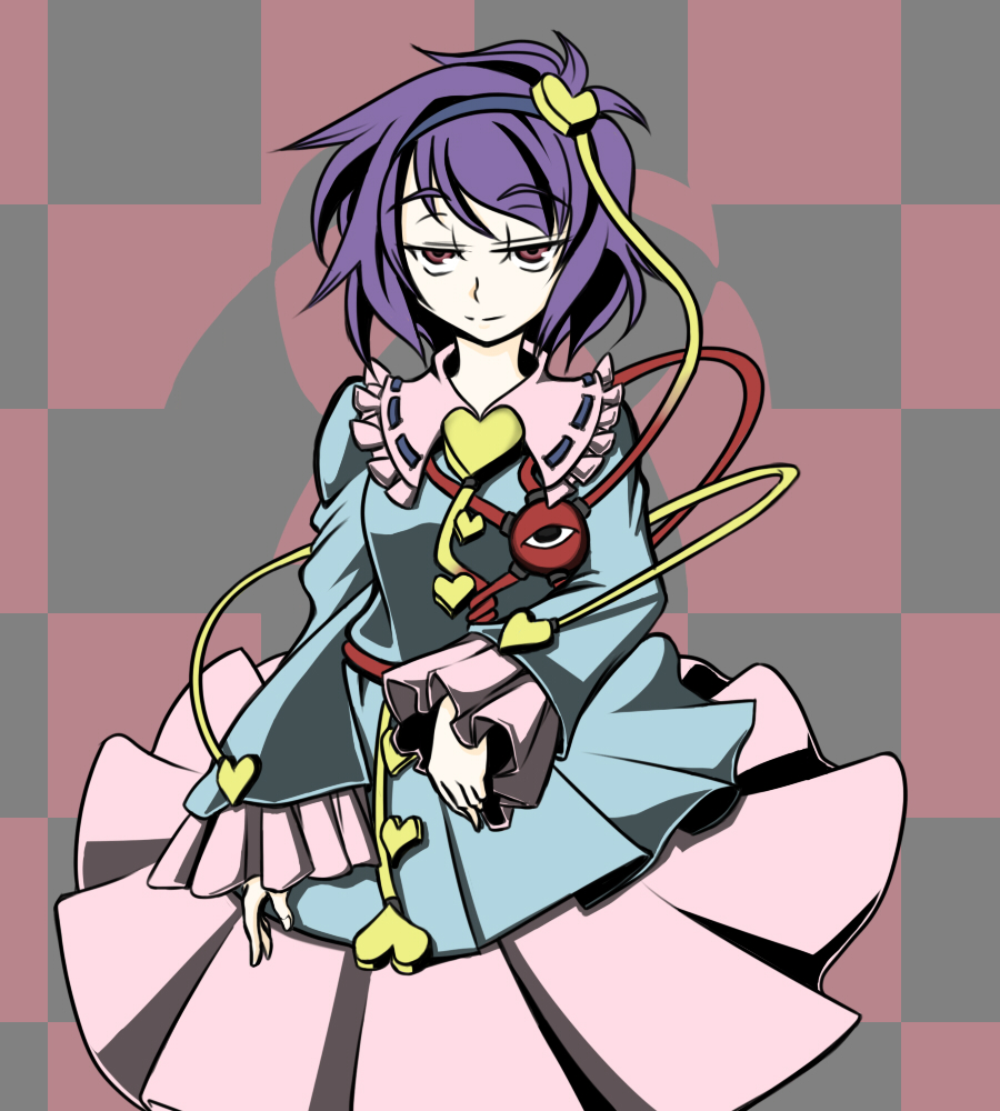komeiji_satori, purple_hair, short_hair, touhou, wabi_(wbsk), wabi_tsubaki