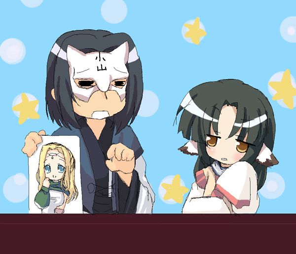 +utawareru_mono_radio, animal_ears, dog_ears, eruruw, hakuoro, japanese_clothes, lucky_channel, lucky_star