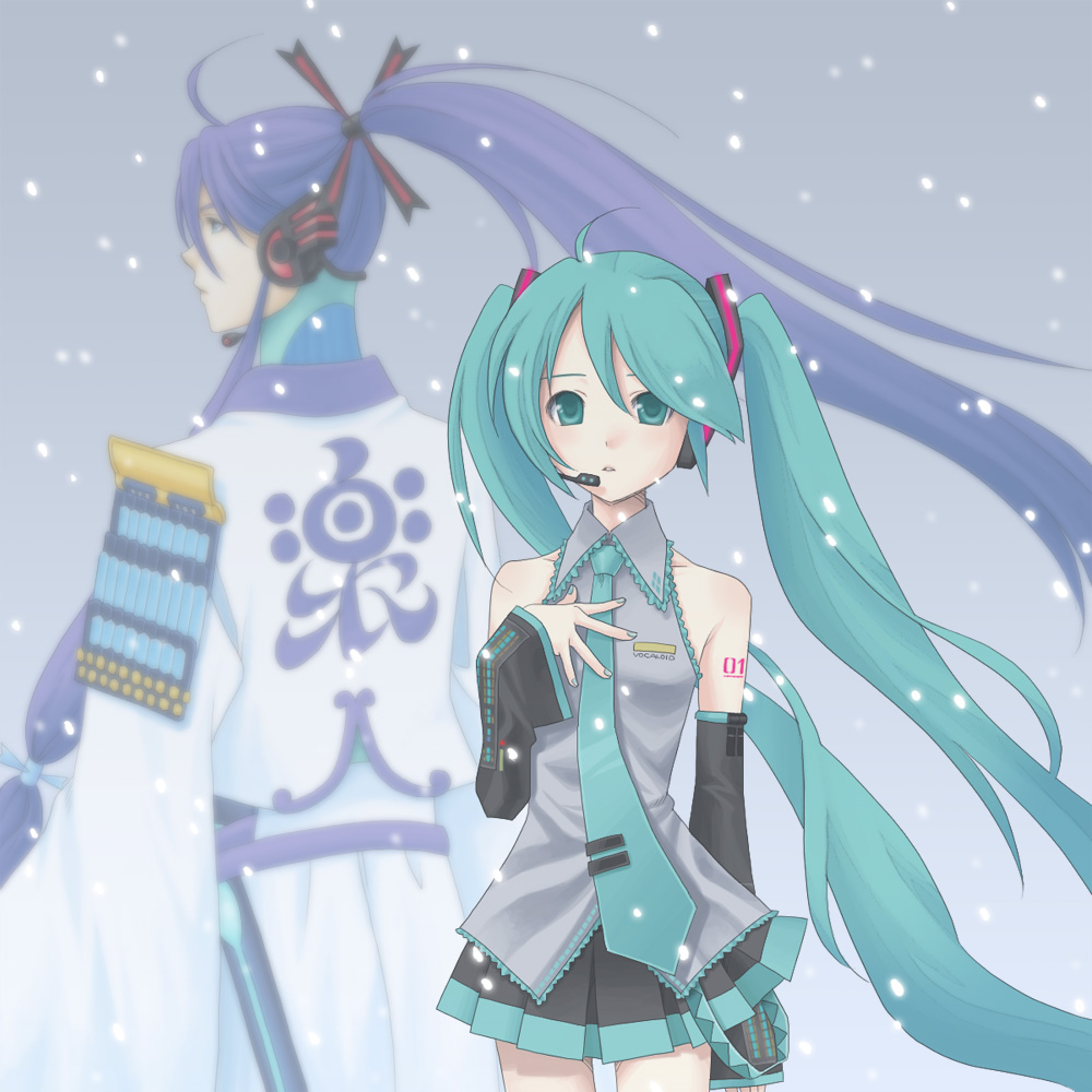 aqua_hair, asami_(pixiv866), asami_(undoundo), detached_sleeves, hatsune_miku, kamui_gakupo, long_hair, necktie