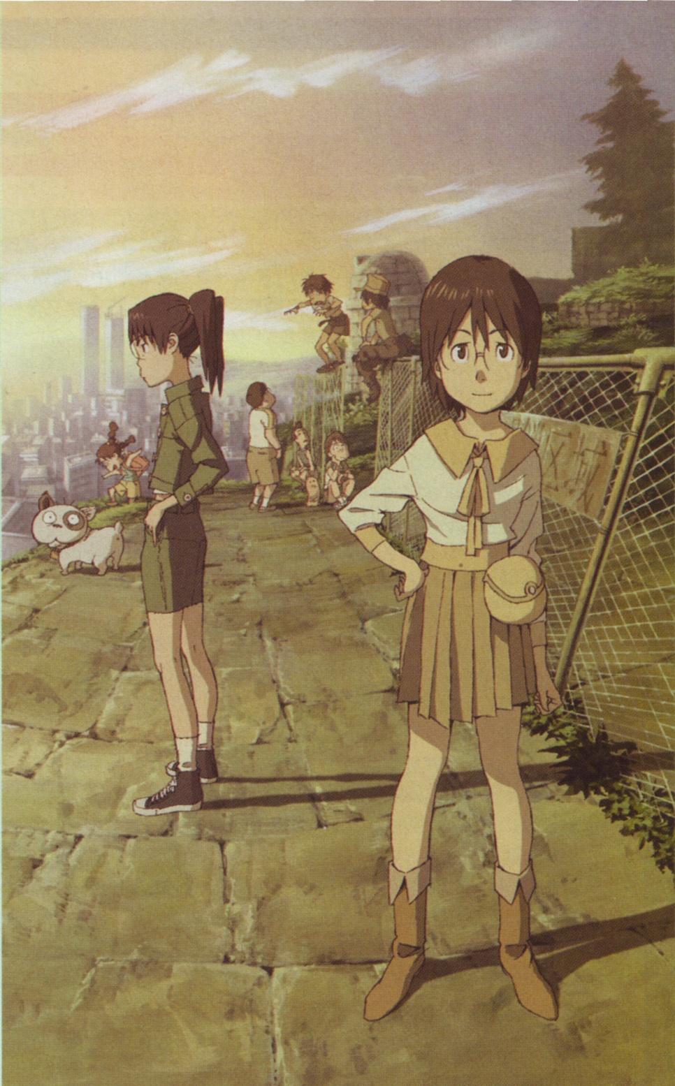 4boys, 4girls, amasawa_yuuko, dennou_coil, denpa_(dennou_coil), densuke, hashimoto_fumie, highres