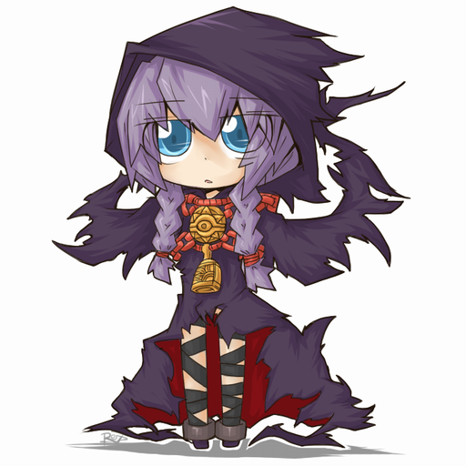 atlus, bad_id, braid, chibi, curse_maker, hood, reku, rex_(artist)