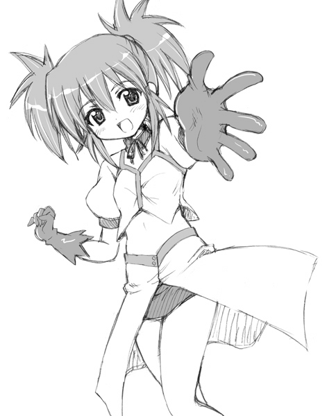 1girl, aoyama_reo, blush, choker, dress, edomae_lunar, flat_chest, gloves