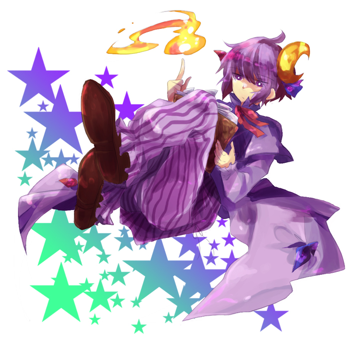 1boy, bad_id, book, crescent, crescent_hair_ornament, fire, genderswap, hair_ornament