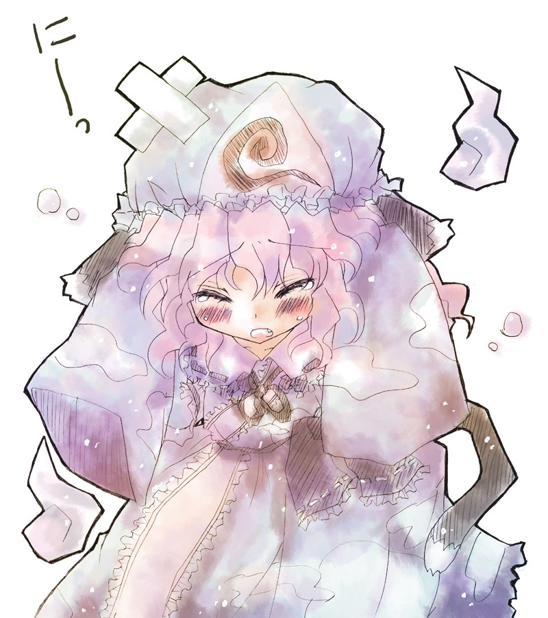 1girl, animal_ears, blush, cat_ears, cat_tail, dress, fang, female