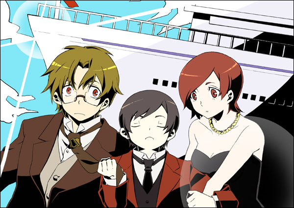 1girl, 2boys, baccano!, bad_id, border, child, czeslaw_meyer, ennis