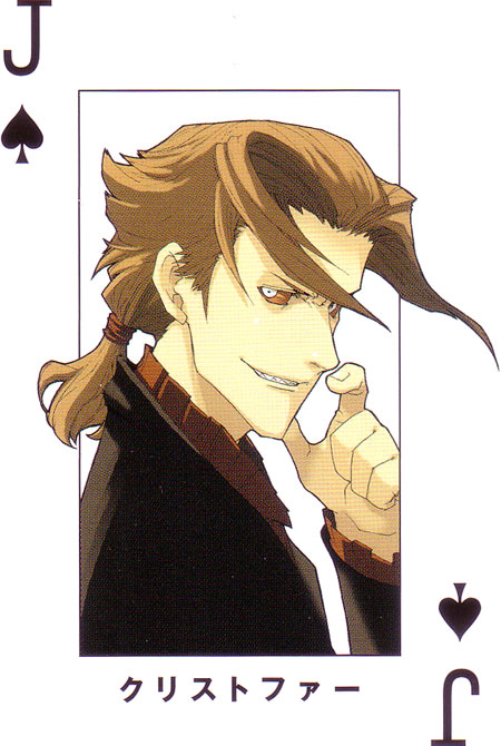 1boy, baccano!, brown_hair, christopher, christopher_shouldered, enami_katsumi, evil_grin, evil_smile