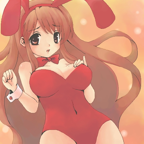 asahina_mikuru, asame_shinbun, bare_legs, breasts, bunny_ears, bunny_girl, bunnysuit, large_breasts