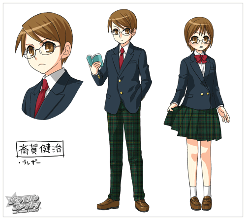 1boy, 1girl, brown_eyes, brown_hair, dual_persona, fujisawa_kamiya, genderswap, genderswap_(ftm)