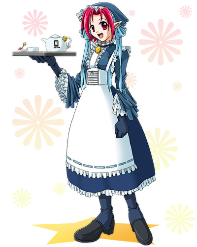 1girl, dress, elf, gloves, gothic, lowres, pointy_ears, redhead