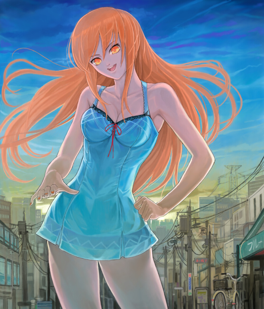 1girl, :d, armpits, backlighting, bare_shoulders, beatmania, beatmania_iidx, bicycle