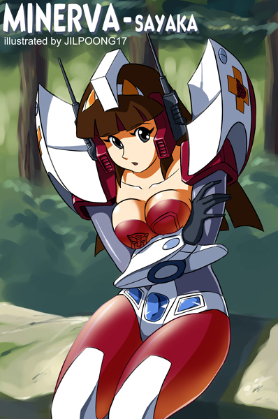 1girl, breast_hold, breasts, cleavage, cosplay, crossed_arms, female, grey_eyes